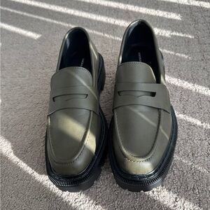 American Eagle Outfitters Olive Green Loafers